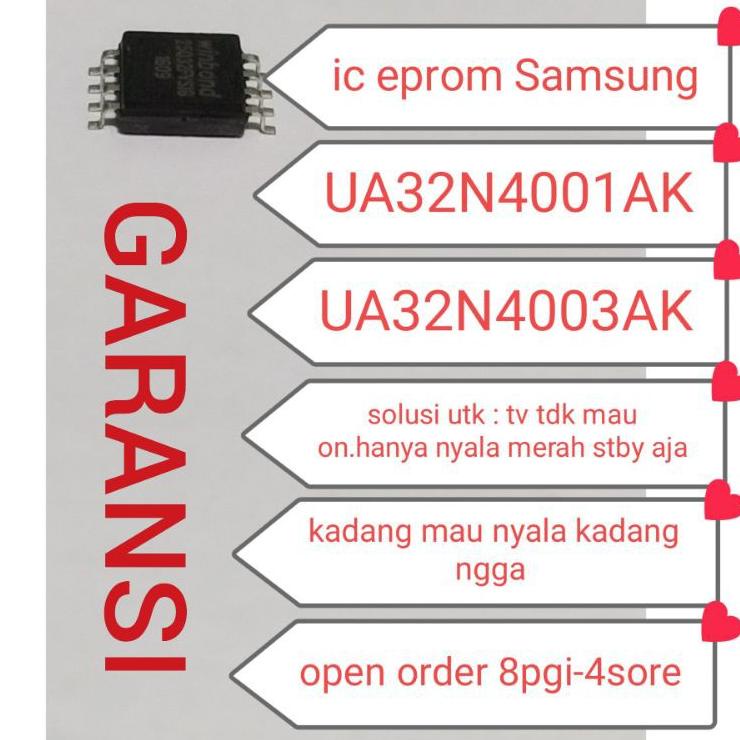 [MRN. 976] IC EPROM TV LED ,ic eprom tv led Samsung type ua32n4001ak ua32n4003ak