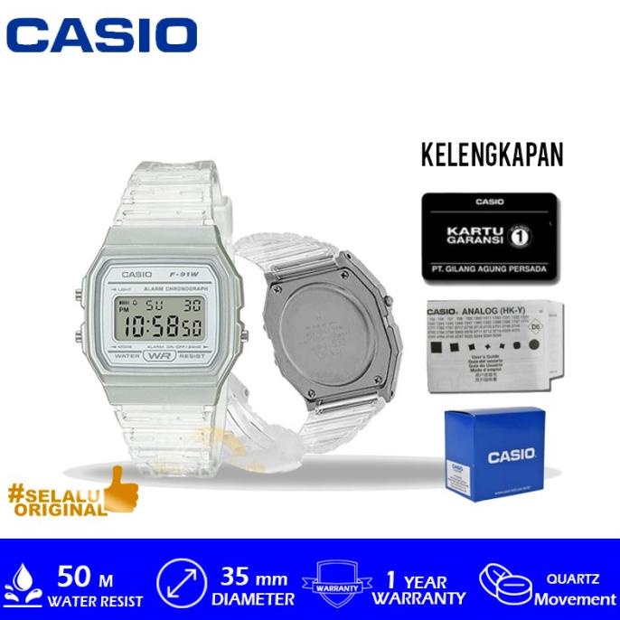 Casio General F-91WS-7DF/F-91WS-7DF/F-91WS Original Murah