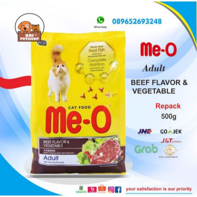 meo beef meo adult beef vegetable repack 500g