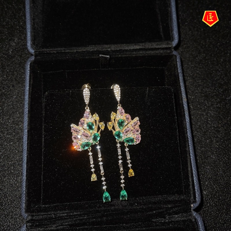 [Ready Stock]Elegant Ethnic Long Tassel Butterfly Earrings for Women