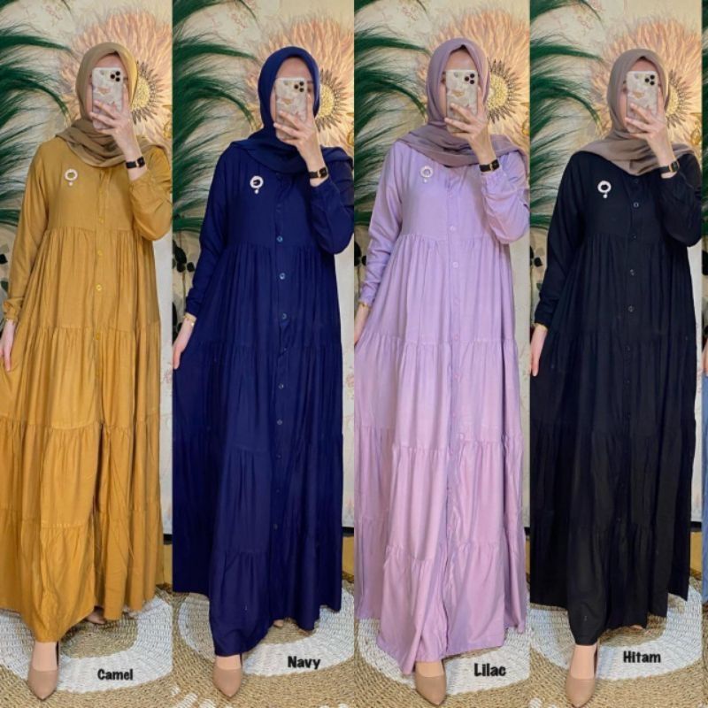 (BISA COD)TERBARU GAMIS RAYON POLOS GAMIS RAYON PREMIUM TEBAL DAN ADEM