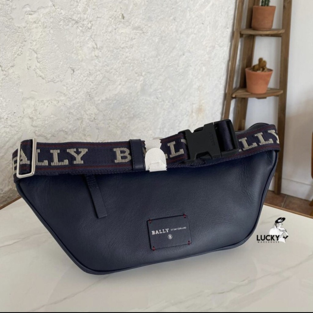 Bally Hakab Leather Bum Bag In Blue - ORIGINAL 100%