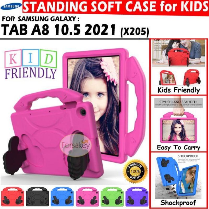 Samsung Tab A7 Lite 8.7&quot;T225/Tab A 8 T295/Tab A8 10.5 X205 Cocok Utk Anak&quot; Anti Banting Standing Case