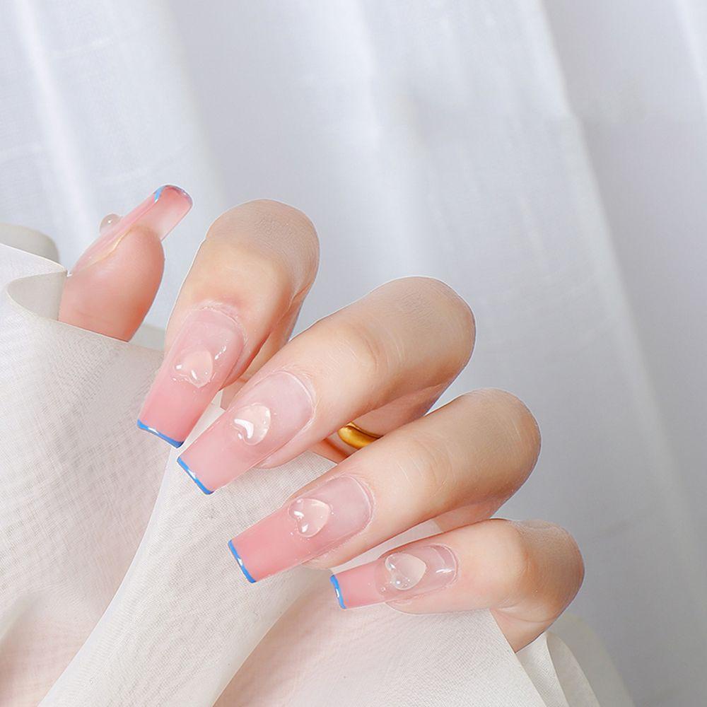 Mxbeauty Pesona Kuku Jantung Transparan Peach Heart 50pcs Cinta Hati Ornamen DIY Craft Nail Rhinestone Manicure Aksesoris