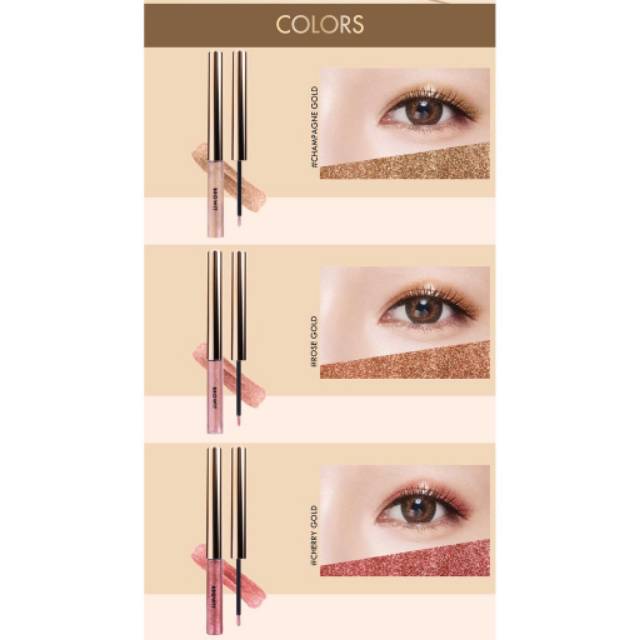 BROWIT BY NONGCHAT Glit &amp; Glow Eyeglitter Elegant Liquid Eyeshadow Thailand / Eye Shadow / Gold