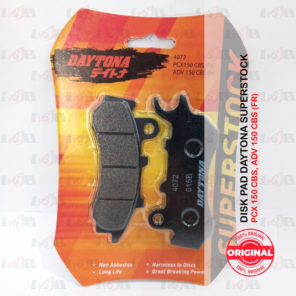 Daytona SuperStock Disc Pad PCX ADV 150 CBS Front Kampas Rem Cakram Depan Motor Non Asbestos Racing