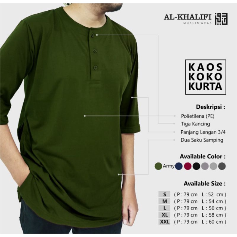 Atasan Muslim Pria Kemeja Koko Alisan Kemeja Rabbani Fashion Muslim Pria Atasan Pria Bisa Cod Kurta 