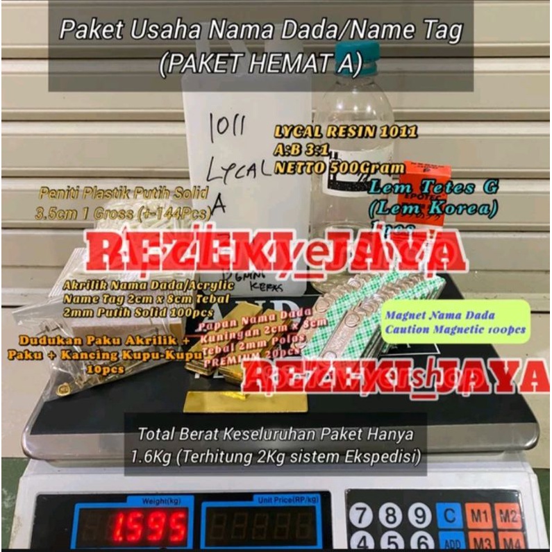 

PAKET USAHA A ( PAKET USAHA NAMA DADA/NAME TAG) UNTUNG 3 KALI LIPAT