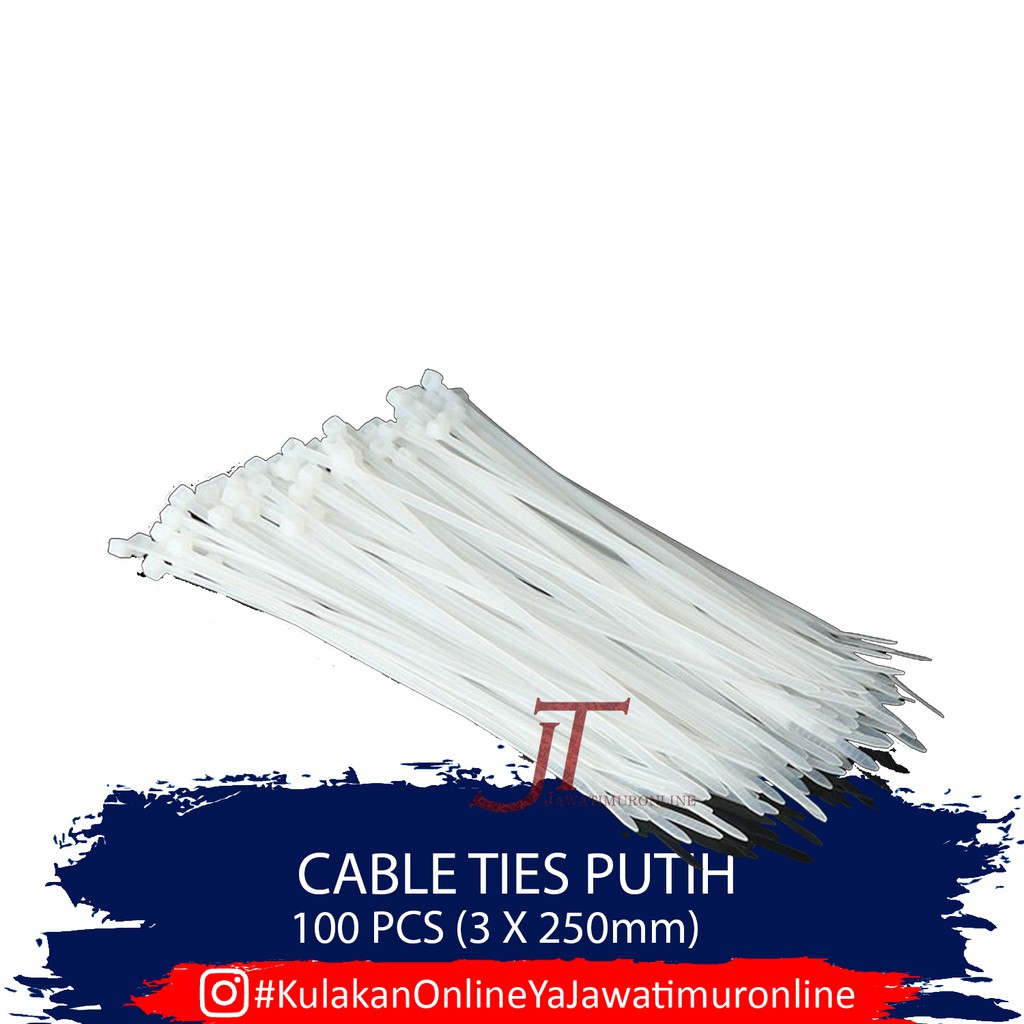 Kabel Ties 25 cm Putih - Cable Ties 250 mm Putih