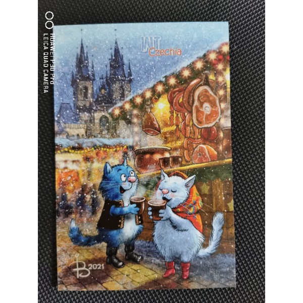 

kartu pos bluecat/bluecat postcard