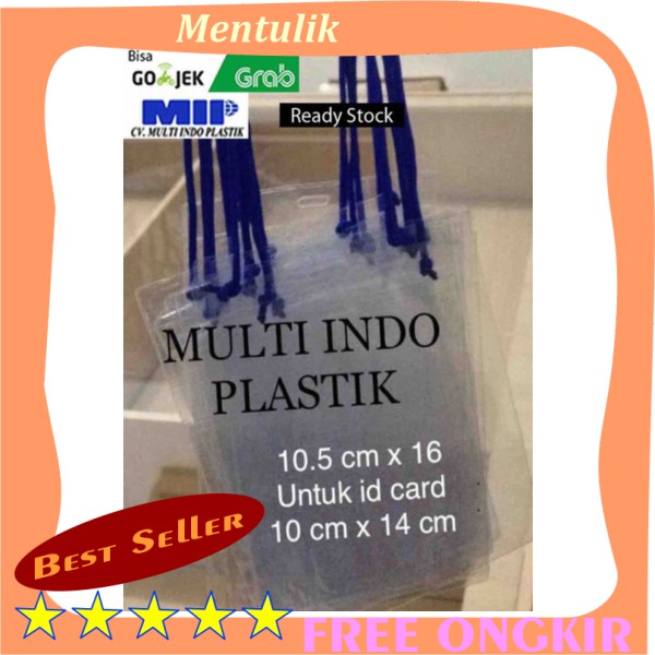 

TERLARIS !!! Paket id card murah paket tali kur uk 10.5 x 16 kantong panitia plastik id card