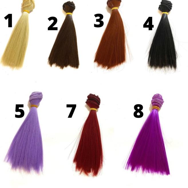 ✺ doll hair barbie hair bjd wig rambut boneka lurus - dua ➶