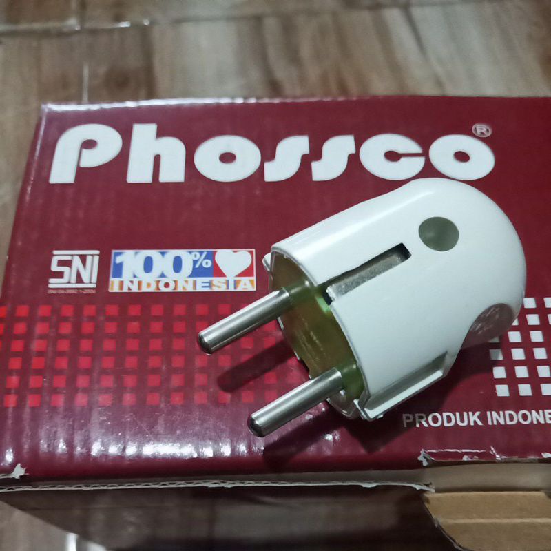 Steker Arde Bulat ES-518 Colokan Streker Phossco Colokan listrik SNI Ori