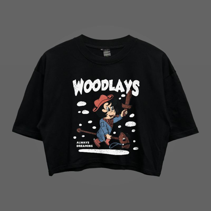 BHO - ZEC OOTD Wanita DEAN / Oversize Crop Woodlays / Lays / Doors / Toxic / Banana / Drunk / Kaktus