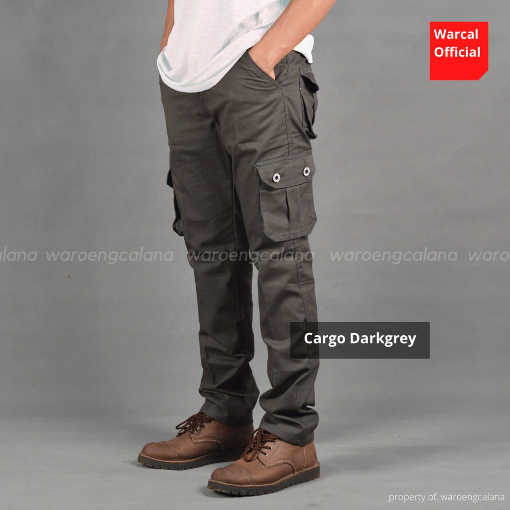 In One Celana Cargo Panjang Darkgrey