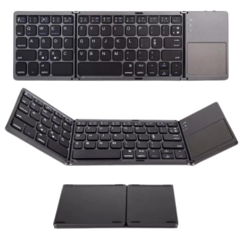 Foldable Wireless bluetooth Keyboard 3 Layers with Touchpad, Keyboard Lipat B033 [READY STOCK]