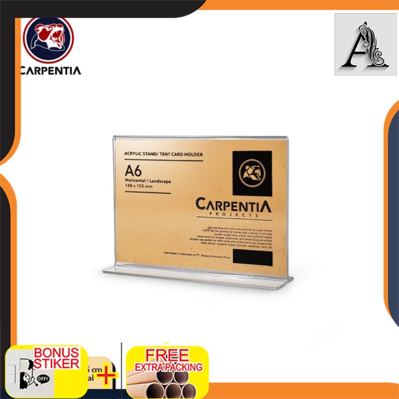 

Grosir Acrylic Standing Tipe T/ A6 Horizontal 148x105 cm/ Tent Card Akrilik