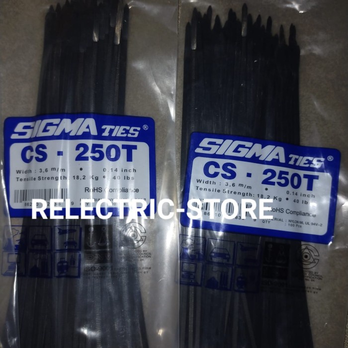 nylon kabel ties sigma 3,6 x 250 mm / kabel ties sigma 3.6 x 250 mm