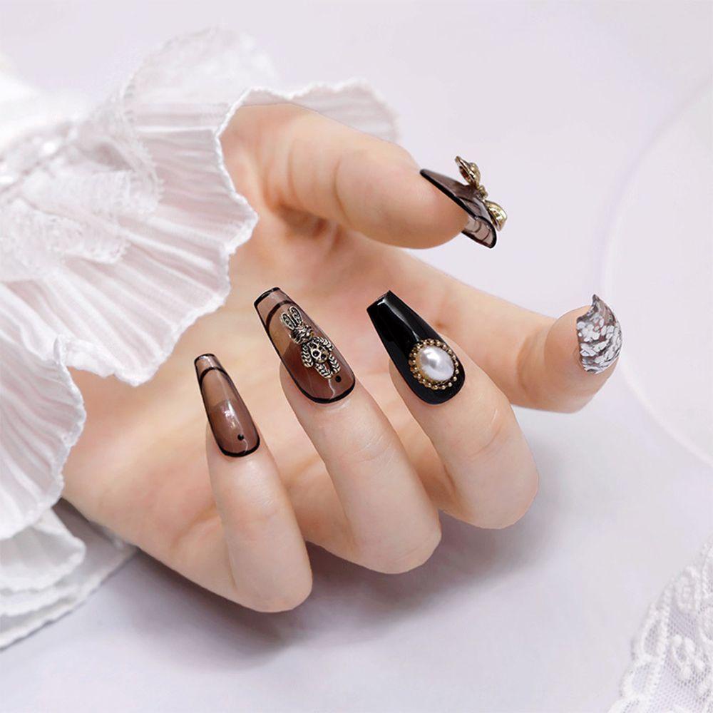 Agustin 3D Dekorasi Nail Art Fashion Alloy Pesona Bunga Klasik Beruang Manicure Aksesoris