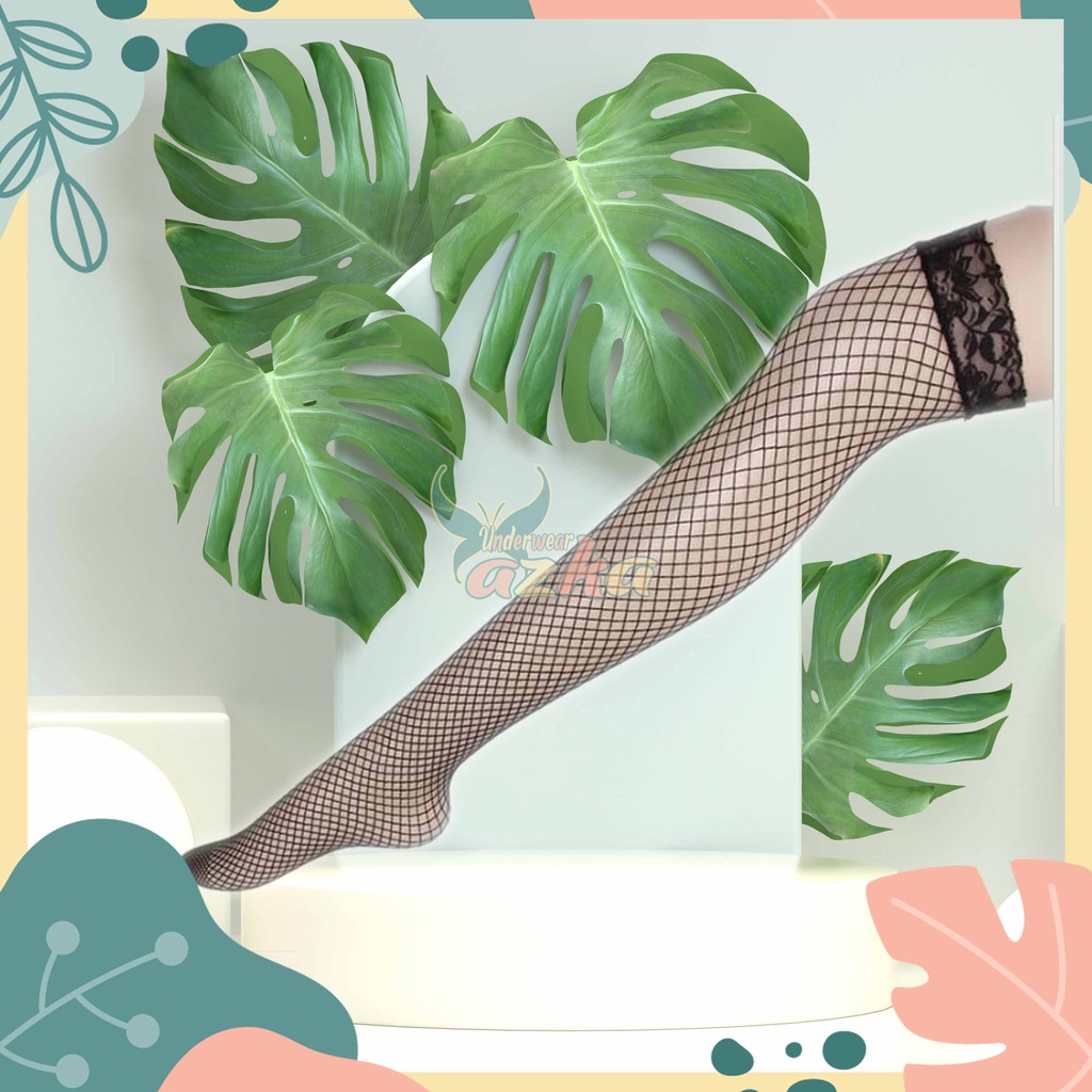 Stocking Jaring|Pakaian Wanita Dewasa|Stocking Renda Sampai Paha
