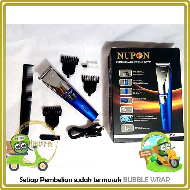 Cukuran rambut Hair Clipper Nupon NP-51 Rechargeable Hair Shaver