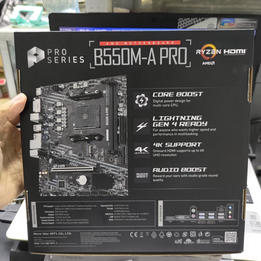 MSI B550M-A PRO AMD AM4 3rd GEN RYZEN DEKSTOP