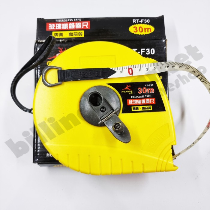 RDEER Meteran 30 Meter Fiberglass Tape SUPER QUALITY