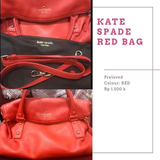 Kate Spade Red Bag Original Preloved