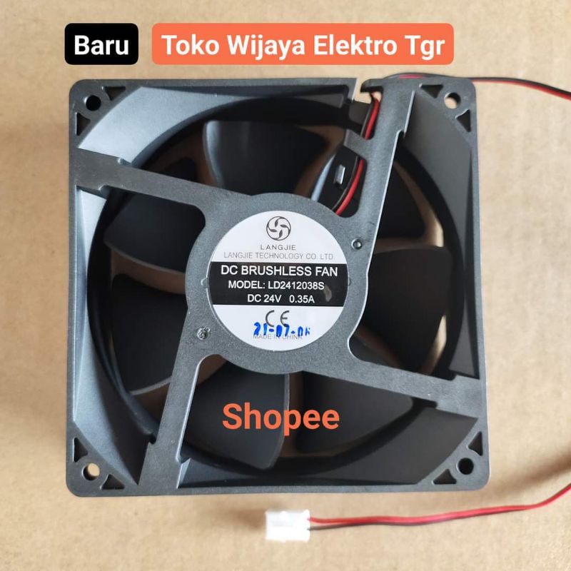 Mesin Las Sparepart | Fan Dc 24v 0.35A 3300rpm 12x12x3.8cm