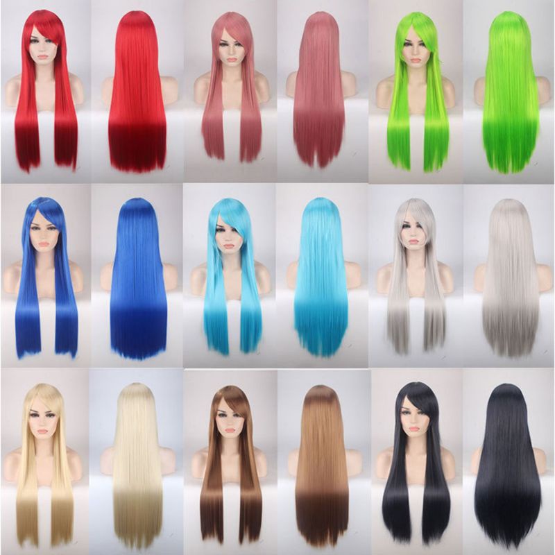 WIG BASE 80CM COSPLAY ANIME HAIR RAMBUT PALSU WANITA DAILY LOLITA K0-26