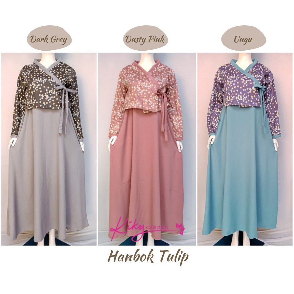 Gamis Model Hanbok Tulip Series Shopee Indonesia