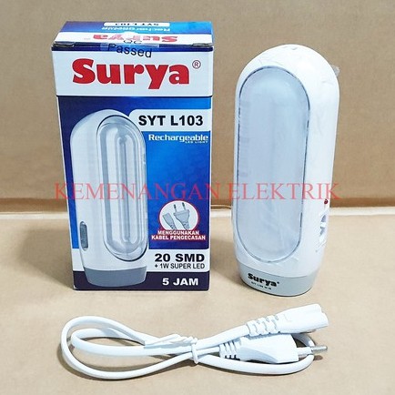 LAMPU EMERGENCY SURYA SYT L103 L 103 LED LAMP SENTER TERANG / LAMPU DARURAT