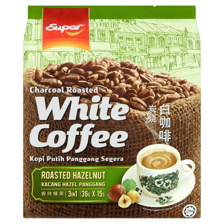 

SUPER WHITE COFFEE ROASTED HAZ 36G 15'S
