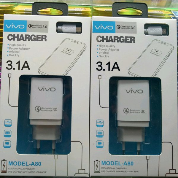 Charger Vivo Model A80 Qualcomm Quick Charging 3A