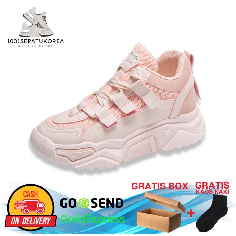 1001 IMPORT SEPATU SNEAKERS WANITA SPORT LOVELY !!! - 2 WARNA