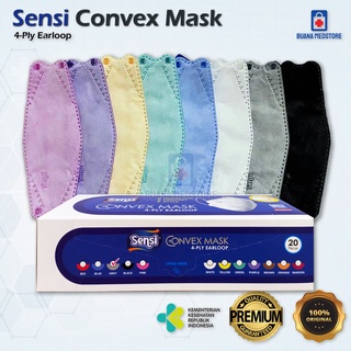 Jual SENSI Convex KF94 Masker Earloop 4 Ply Warna Indonesia|Shopee ...