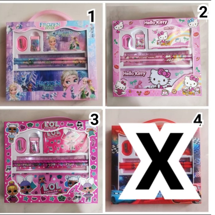 

Bergaransi Paket Set Alat Tulis Sekolah Anak Karakter Kartun Gilaa!!!