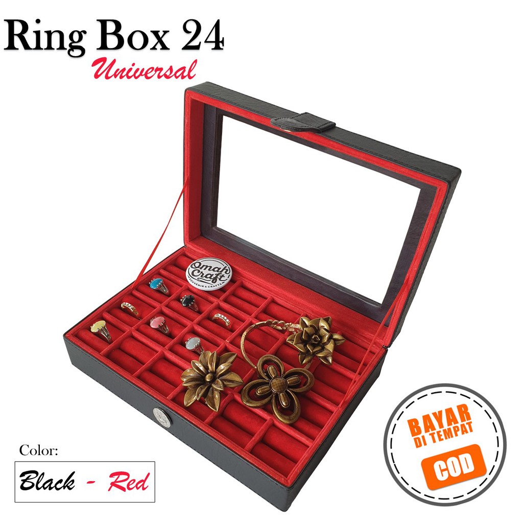 Box Cincin / Ring Box / Tempat Cincin / Kotak Cincin isi 24 FULL COLOR