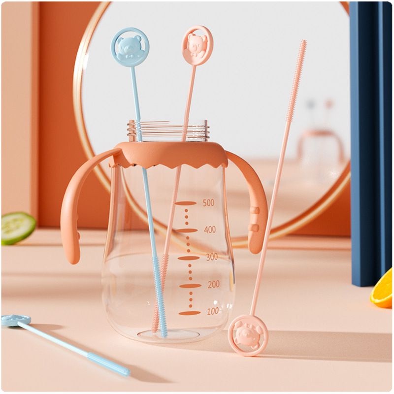 Sikat sedotan silicone straw brush