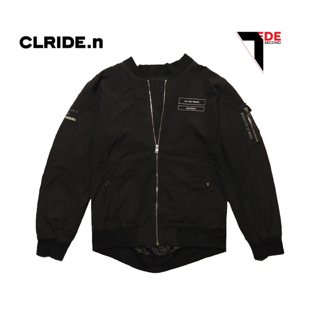 Jaket Bomber Clride.n Hitam Second - Size L