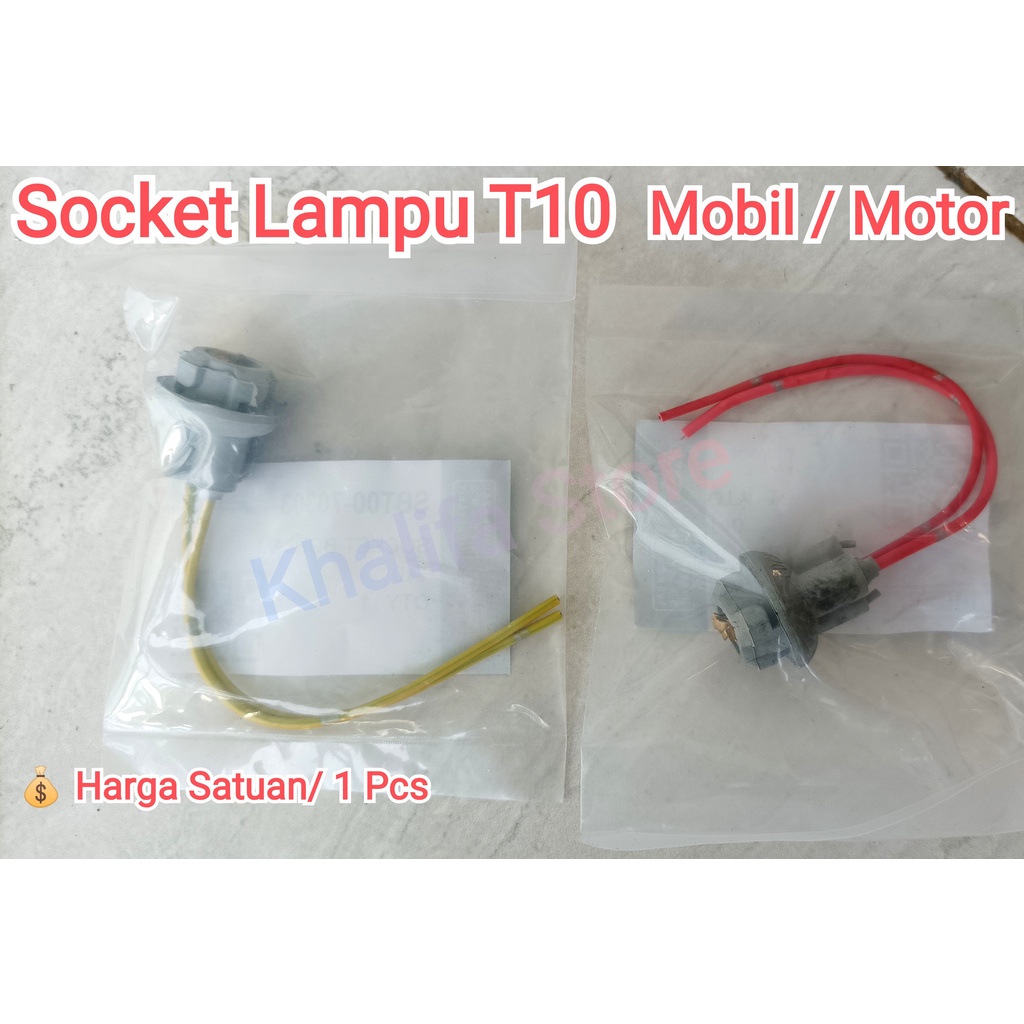 Socket Rumah Tatakan Fiting Lampu Sein Sen Senja Magrib T10 Mobil Motor Rem Vario 125 150 ESP LED Dl