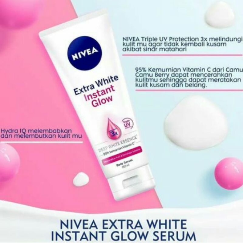 NIVEA BODY LOTION SERUM INSTANT GLOW 180ml - Hand Body Lotion