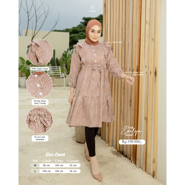 Tunik Cantik ArRafi Evelyn Tunic