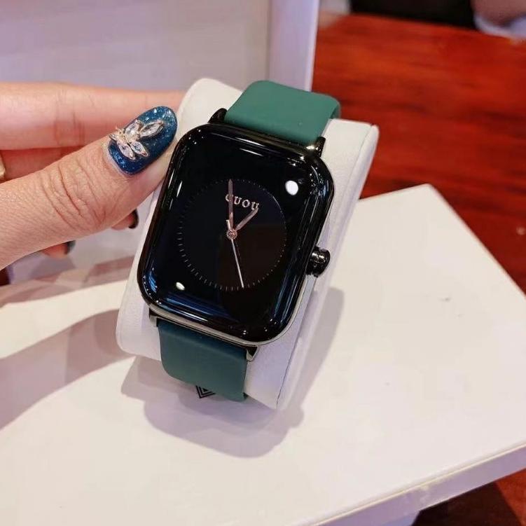 Lagi Tren.. 0Jam Tangan Wanita Kekinian Strap Pu Dial Kotak Fashion Import