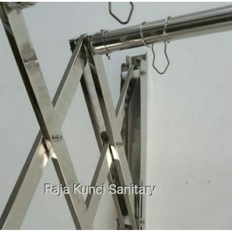 Jemuran Dinding Liveo Stainless SUS 304/LIVEO/Jemuran Baju Dinding LIVEO SUS 304/100cm/150cm/200cm