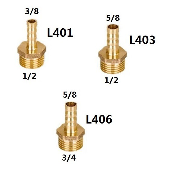 Drat Kran taman KUNINGAN 1/2 ke 5/8 inch-spare part cucut sambungan selang mesin cuci brass nepel/X1