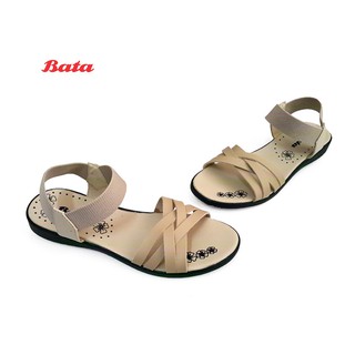 Sepatu Sandal  Wanita BATA  4 6551 Flat Model Tali  Silang 