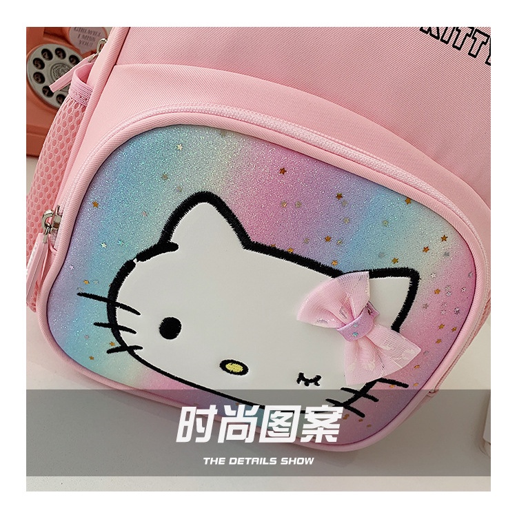 Tas ransel hello kitty glitter TR10 besar anak perempuan sd backpack