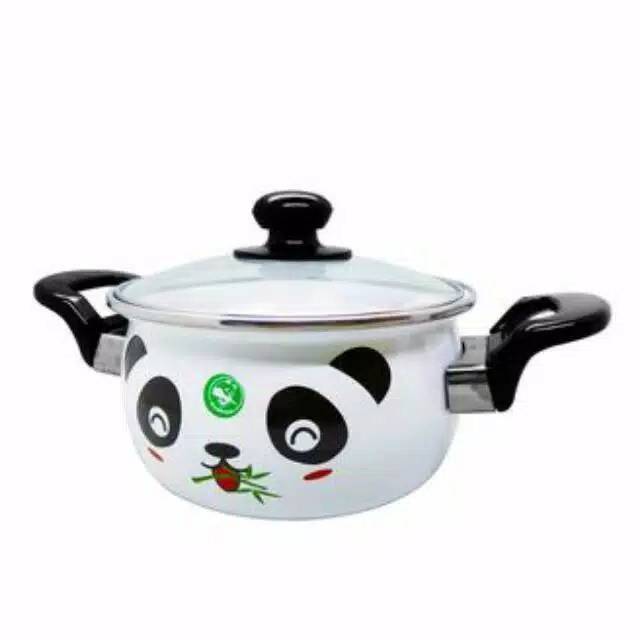 Maspion Panci Enamel Hello Panda 24Cm