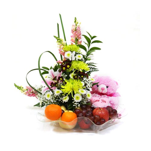 

Bunga Buah Segar Paket Buah Keranjang Kode 11